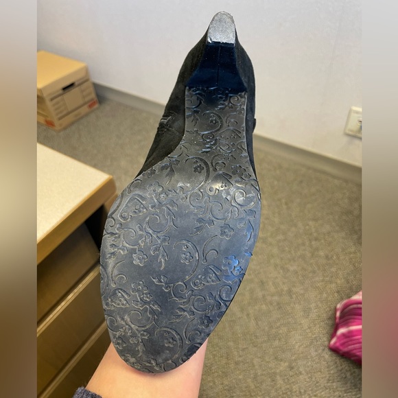 Black Suede Slouch Booties - Picture 2 of 3